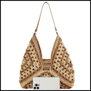 Slouchy Hobo Bag Soft Leather Shoulder Tote for Work Everyday Boho Chic